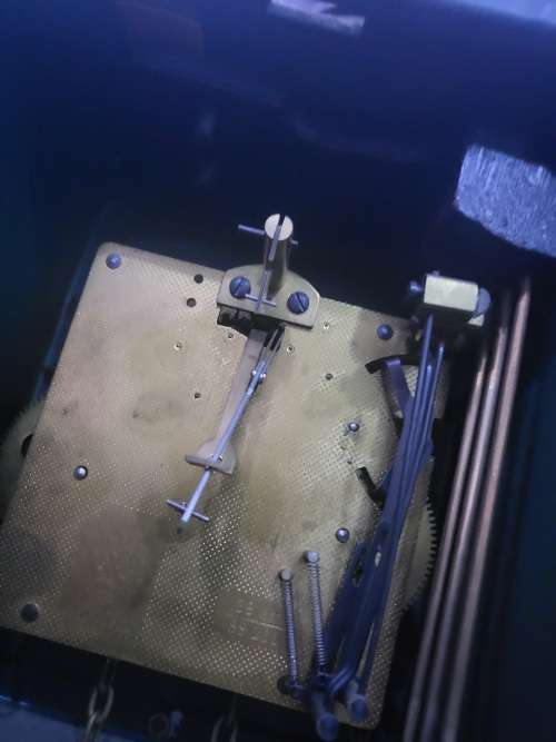 VINTAGE COMTOICE OXFACE A NEDOR CLOCK (DESIGN & CHAINS SOLID BRASS)