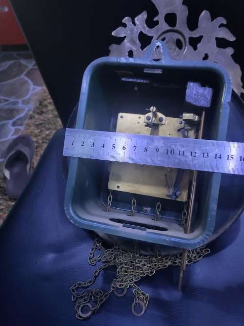 VINTAGE COMTOICE OXFACE A NEDOR CLOCK (DESIGN & CHAINS SOLID BRASS)