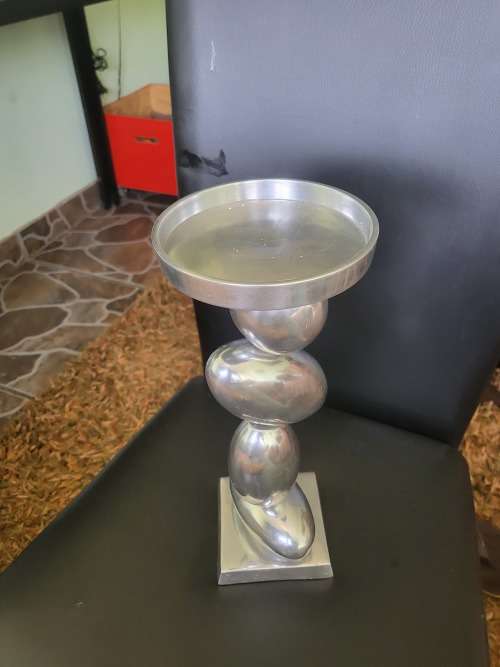 VINTAGE PEWTER ASHTRAY/CANDLE HOLDER