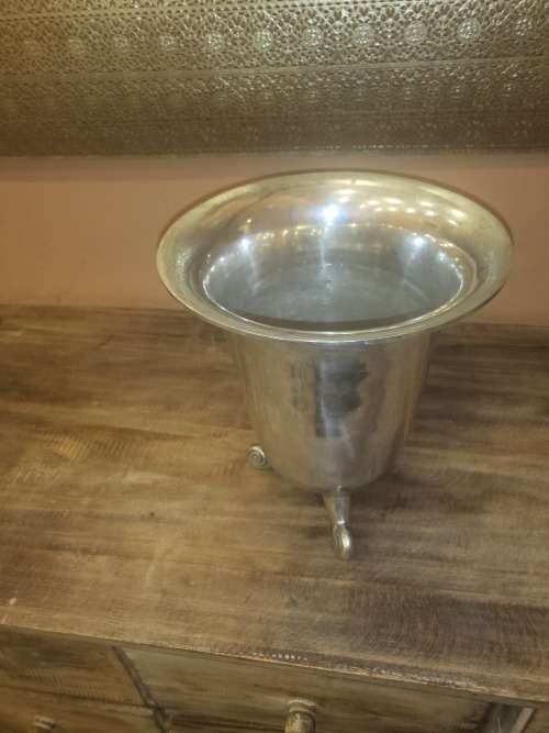 VINTAGE CAROL BOYES STYLE SILVER PLATED CHAMPAIGN BUCKET HOLDER