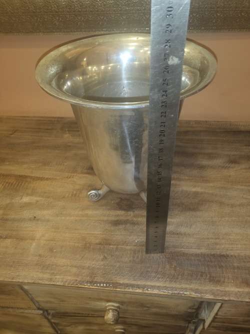 VINTAGE CAROL BOYES STYLE SILVER PLATED CHAMPAIGN BUCKET HOLDER