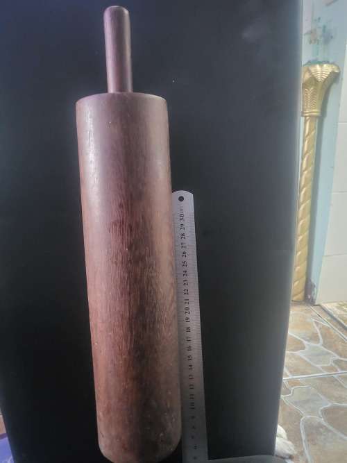 VINTAGE SOLID WOOD PIZZA ROLLING PIN (50CM X 8CM)