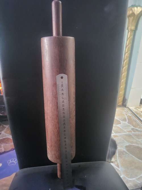 VINTAGE SOLID WOOD PIZZA ROLLING PIN (50CM X 8CM)