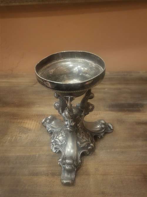 ANTIQUE PEWTER STAND
