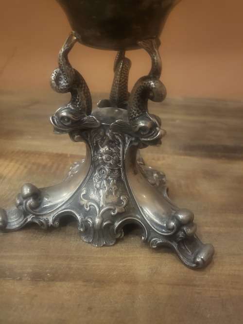 ANTIQUE PEWTER STAND