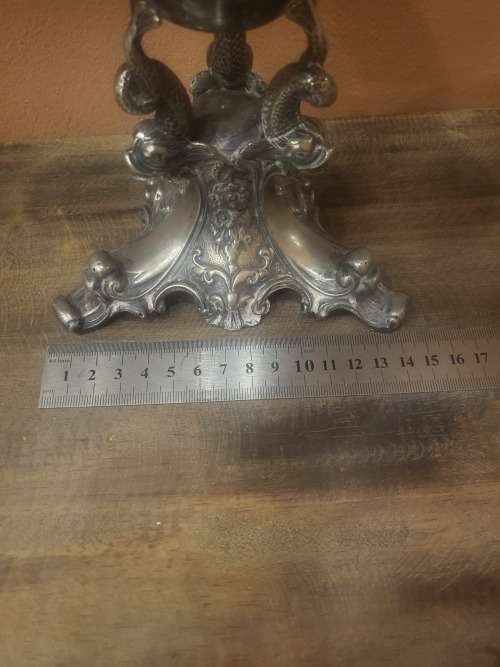 ANTIQUE PEWTER STAND