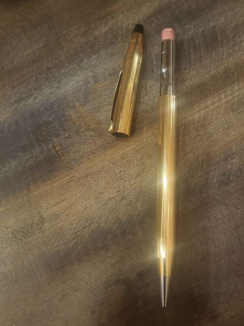 VINTAGE SET CROSS BALLPOINT & MECHANICAL PENCIL 12 KT GOLD FILLED SINCE 1846 - MADE IN IRELAND