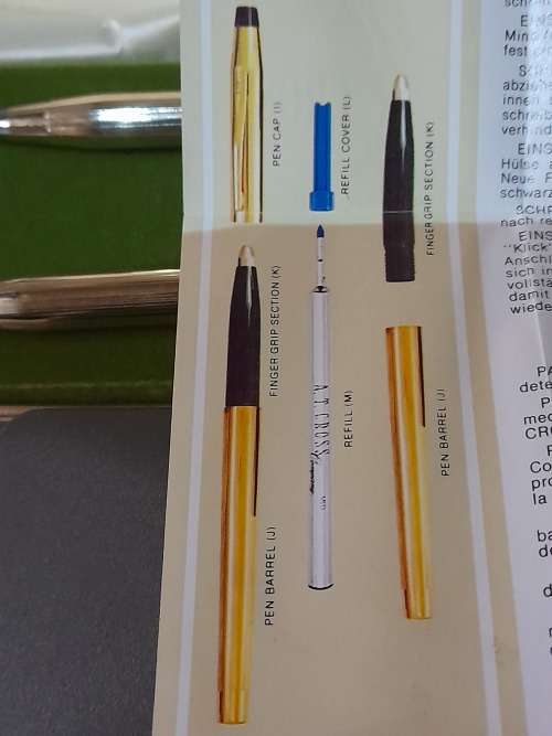 VINTAGE SET CROSS BALLPOINT & MECHANICAL PENCIL 12 KT GOLD FILLED SINCE 1846 - MADE IN IRELAND