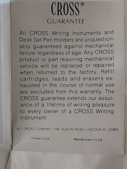 VINTAGE SET CROSS BALLPOINT & MECHANICAL PENCIL 12 KT GOLD FILLED SINCE 1846 - MADE IN IRELAND