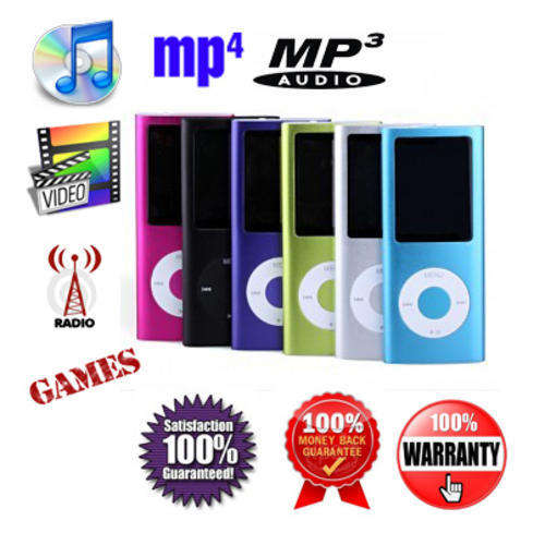 MP4/MP3 PLAYER, 4GB INTERNAL MEMORY, GAMES, PHOTOS, RADIO AND MANY OTHERS
