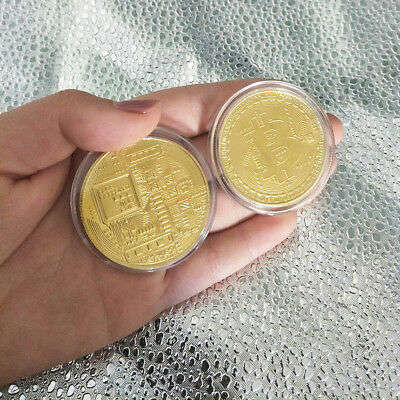 BITCOIN - BTC 1 OZ 24K FINE GOLD PLATED BTC BITCOIN COMMEMORATIVE COIN