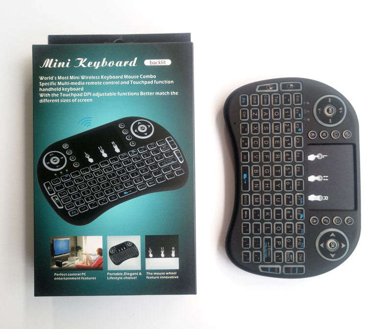 Backlit Mini Wireless Keyboard with Touchpad for TV BOX, PC, LAPTOP