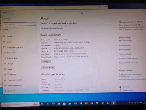 i5 Desktop PC 6GB Ram, 240 GB SSD