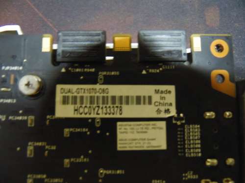 ASUS GTX 1070 Dual OC 8GB Graphics Card