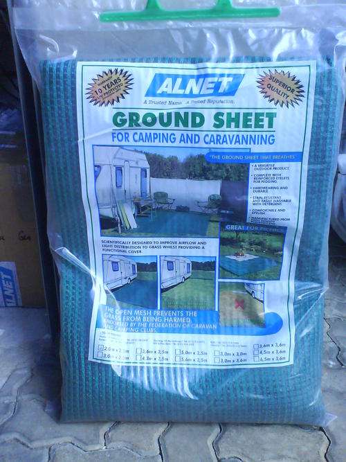 3,6m x 3,6m Ground Sheet for camping and caravaning (Green groundsheet)