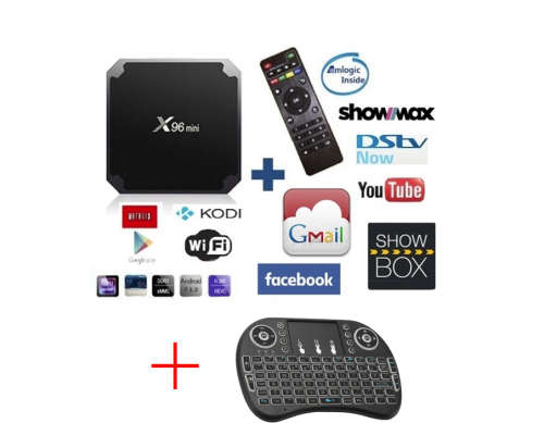 X96 mini Android TV box, WiFi KODI 17.6 Android 7.1 (PRE Loaded DSTV NOW & SHOWMAX)  + Remote