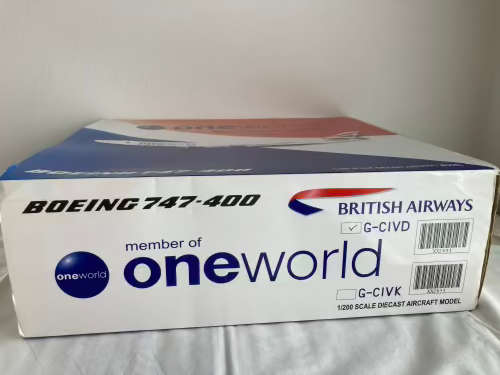 British Airways 747 aircraft model 1:200 scale