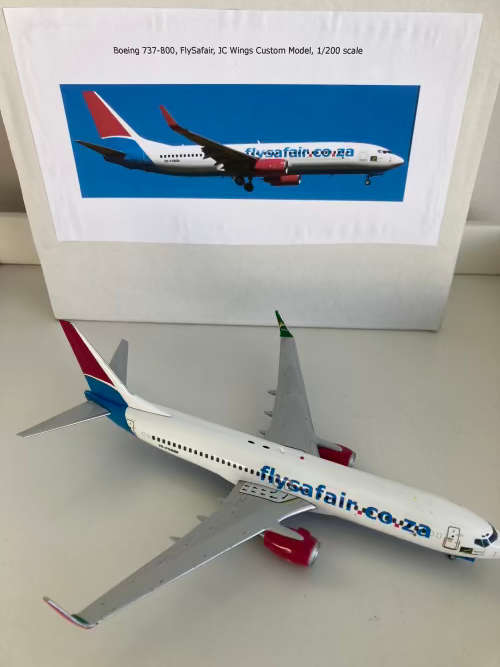 FlySafair aircraft model 1:200 scale