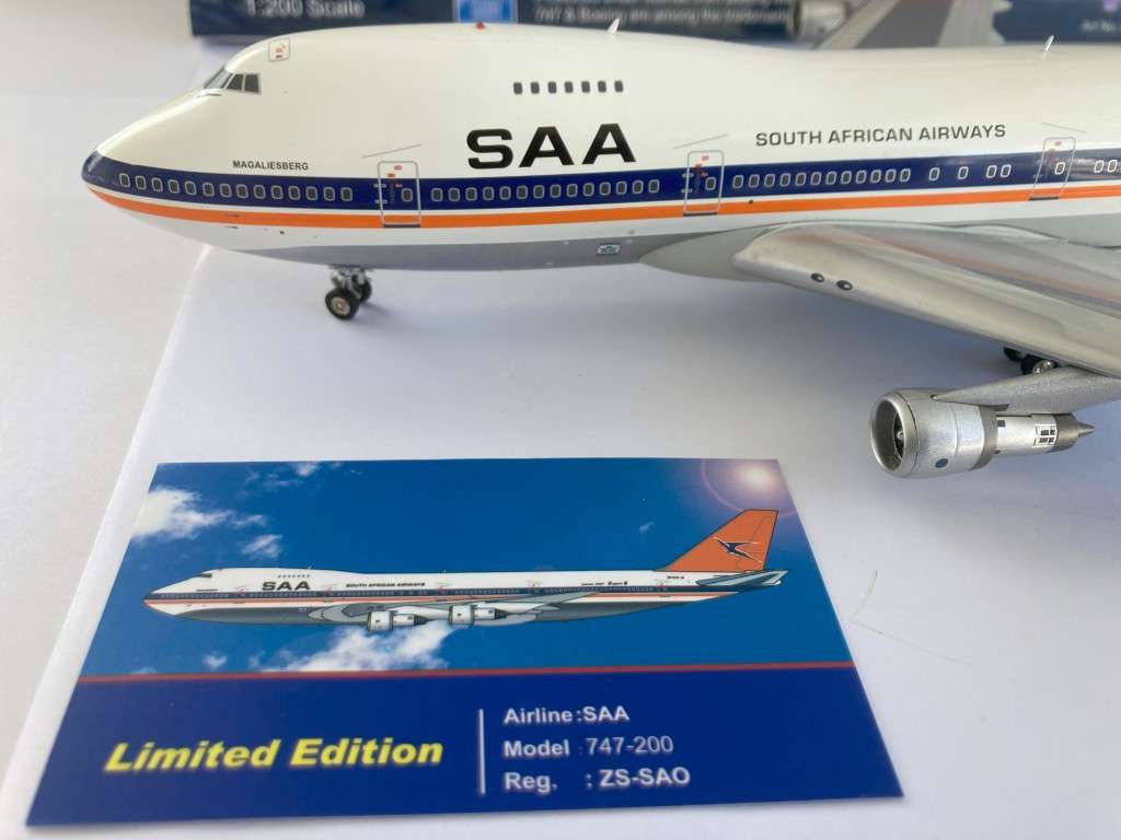 South African Airways Springbok 747 Magaliesberg model 1:200