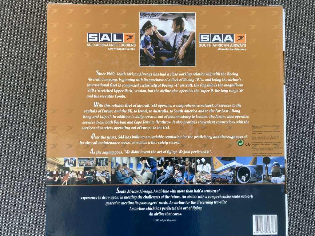 South African Airways Springbok 747 Magaliesberg model 1:200