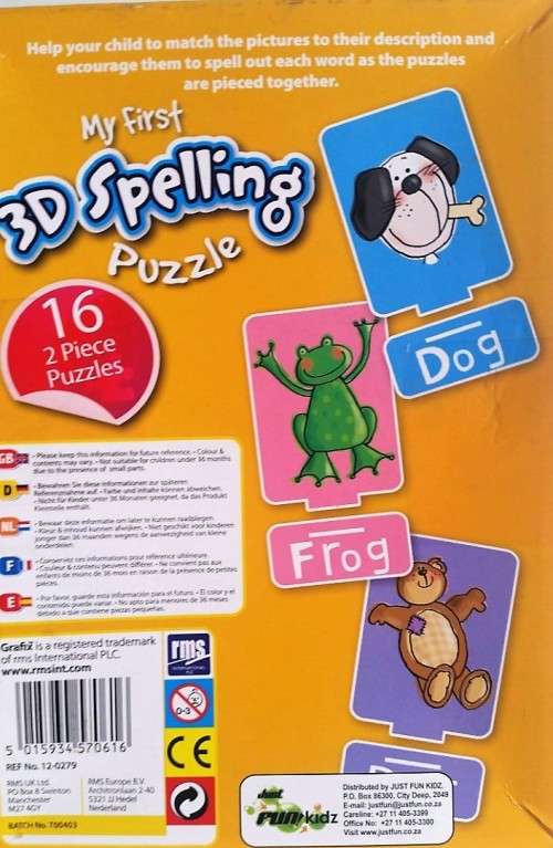 3D Spelling Puzzle