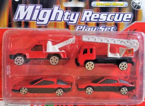 DIE CAST METAL - 4 Piece MIGHTY RESQUE - Great Christmas Gift Idea !