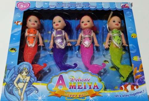 Delicate Ameiya 4 Piece Mermaid Playset - Adorable !