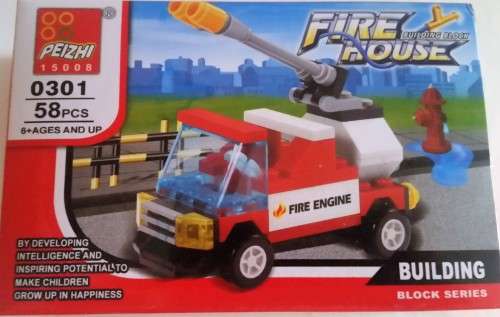 100 % Lego Compatible Building set - 58 Piece, By Fire House.