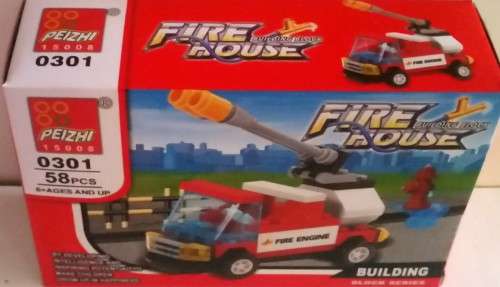 100 % Lego Compatible Building set - 58 Piece, By Fire House.