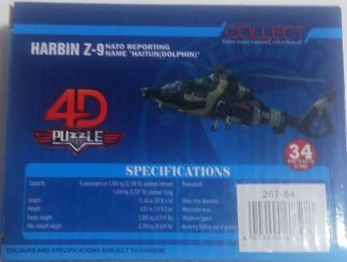 FIRST ON BOB- 4D Puzzle - Great decorative item -HARBIN Z9   - LAST Crazy auction for 2017 !!