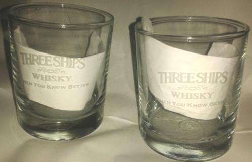 Three Ships Whiskey Glasses- set of two - Limited Edition