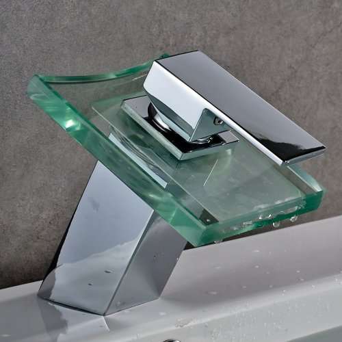 BRASS GLASS FAUCET WITH SQUARE HANDLE