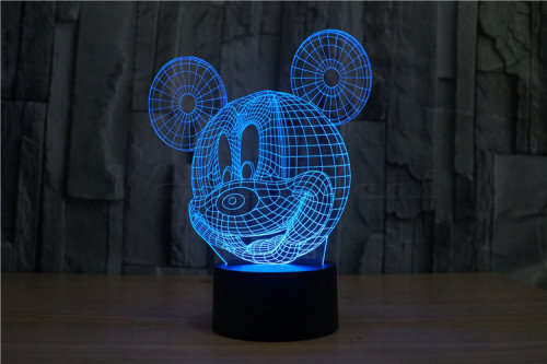 3D Mickey Mouse Illusion 7colors Changing Night Light (R799!!)
