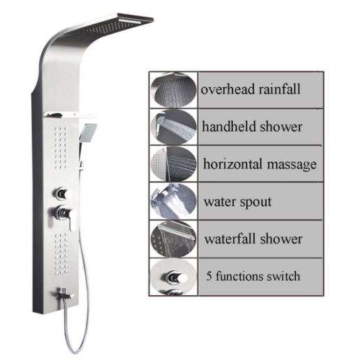 5 Function Rainfall Waterfall Shower Panel ***R12999!!!**