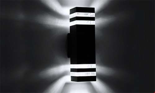 Outdoor Double Aluminum Glass Wall Light