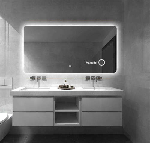 LED TOUCH LIGHT UP MIRROR + MAGNIFIER