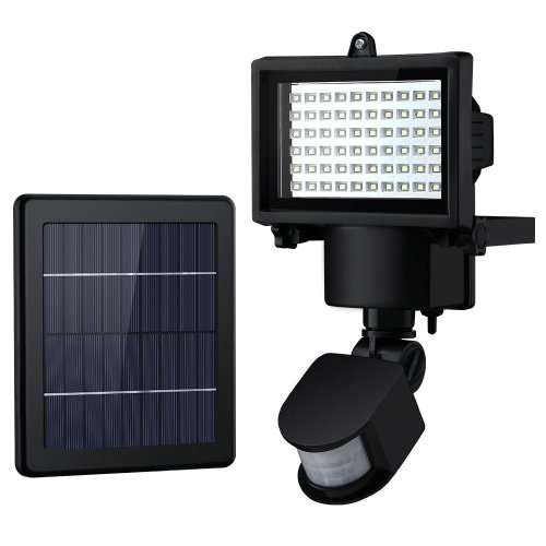 Waterproof Solar Powered Motion Sensor Floodlight with 60 LED's