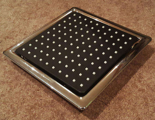 Square Mirror Edged Finish Rainfall Shower Head