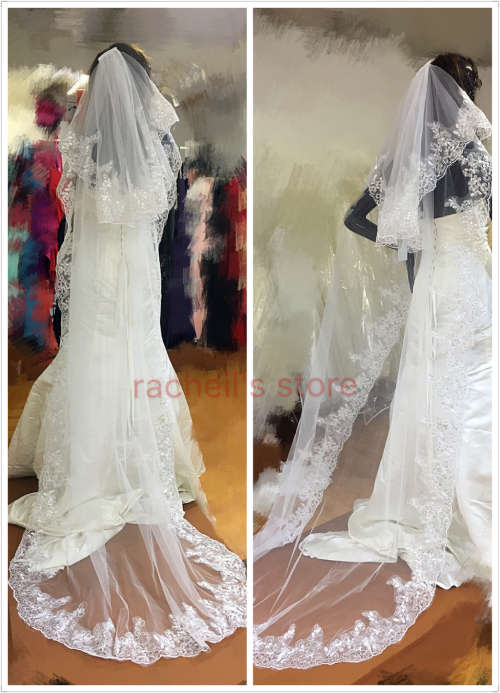 Wedding Veil with comb long veil*local stock*