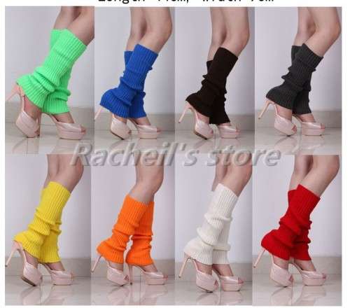 leg warmers bright candy fluorescent color