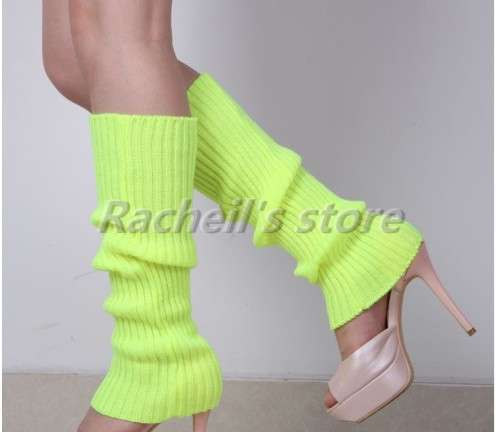leg warmers bright candy fluorescent color