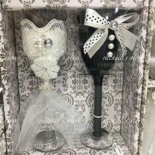 Wedding Wine/champagne glass set & Cake knife set