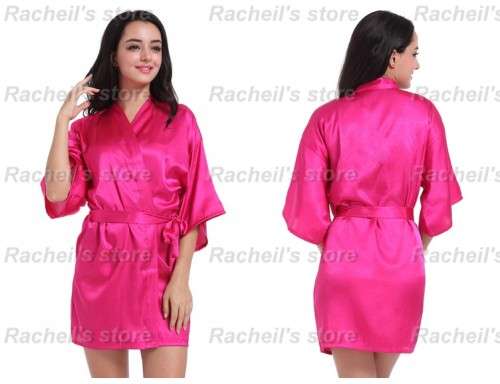 Satin gown Satin Robe silk sleeping gown robe#Local stock#