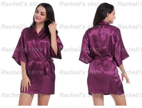Satin gown Satin Robe silk sleeping gown robe#Local stock#