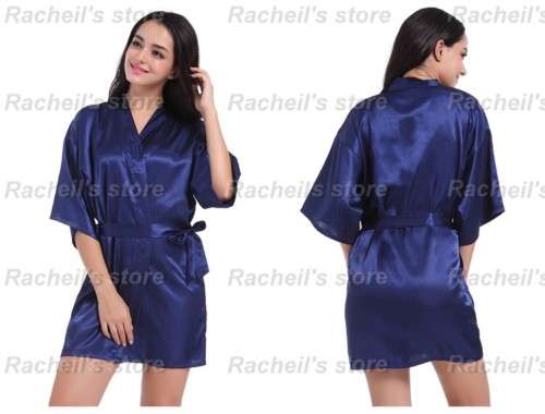 Satin gown Satin Robe silk sleeping gown robe#Local stock#