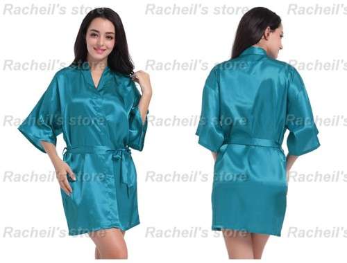 Satin gown Satin Robe silk sleeping gown robe#Local stock#