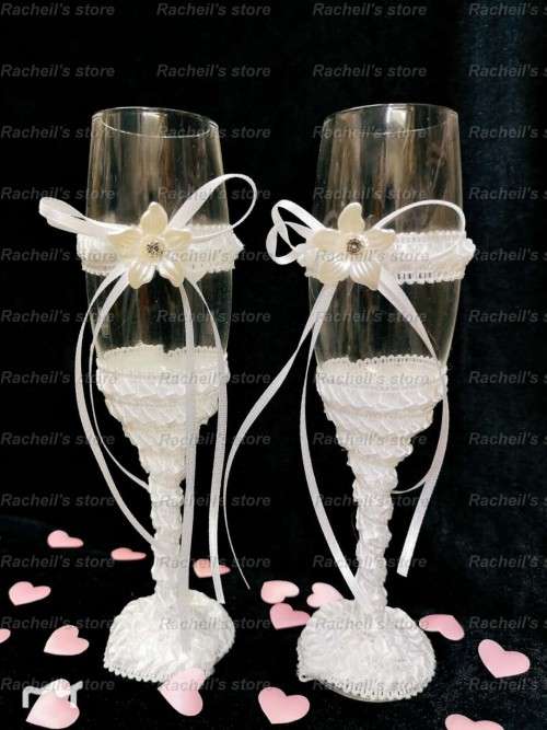 Wedding knife and wine set 4 pc in #fast shipping#