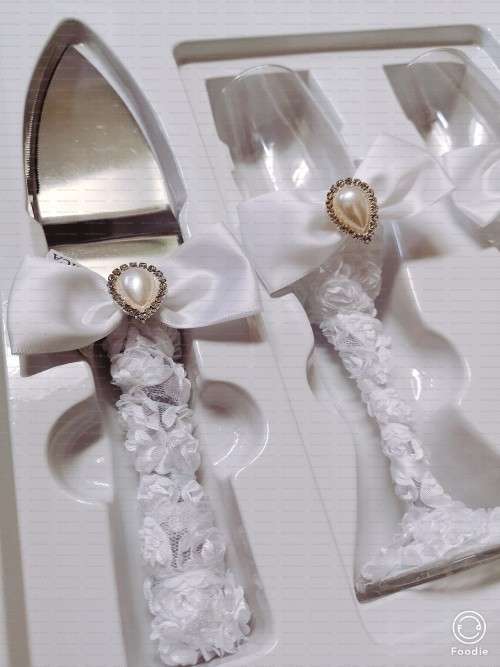 Wedding knife and wine set 4 pc in #fast shipping#