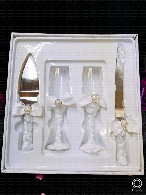 Wedding knife and wine set 4 pc in #fast shipping#