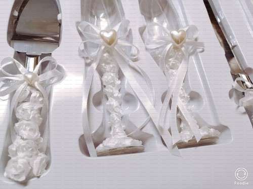 Wedding knife and wine set 4 pc in #fast shipping#